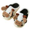 Kids Shoes House Slippers Bedroom Home Slippers Cartoon Cow Cotton Slippers Winter Indoor Slipper Socks for Toddlers (Black, 11-11.5 Years Big Kids) view 1