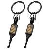 JOTOVO Flat Swivel Handcuff Key, Universal Cuff Key with Detachable Keyring Fits for Standard Series of Hand Cuff - 2 Pack view 1