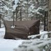Onewind Penumbra Hot Tent, 14ft Camping Hammock Tarp for 4-Season, Waterpoof and Flame Retardant Hammock Rain Fly with Stove Jack for Winter, Outdoor Camping, OD Green view 2