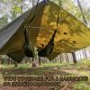 Onewind Penumbra Hot Tent, 14ft Camping Hammock Tarp for 4-Season, Waterpoof and Flame Retardant Hammock Rain Fly with Stove Jack for Winter, Outdoor Camping, OD Green view 3