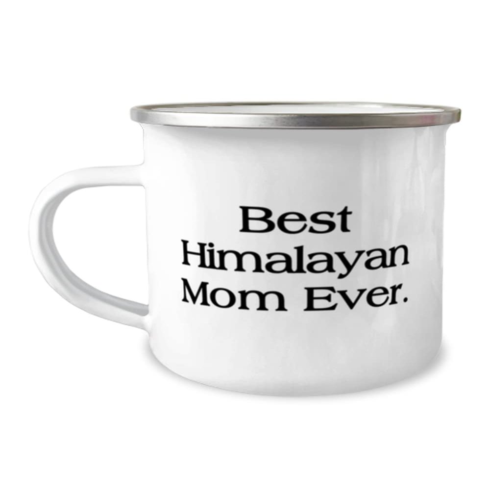 Fun Himalayan Cat 12oz Camping Mug, Best Himalayan Mom Ever, Cute for Cat Lovers, Holiday