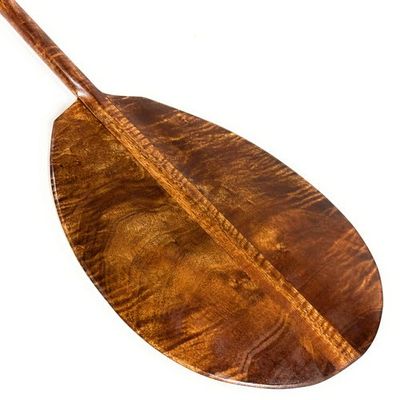 Tikimaster Liquid Magma Curly Koa Outrigger Paddle 50 in T-Handle | #koa7243