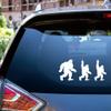 Bigfoot Sasquatch Eyes Rock On Middle Finger Sticker Decal Vinyl - Set of 3 White, 5 Inches - No Background for Car Boat Laptop view 2