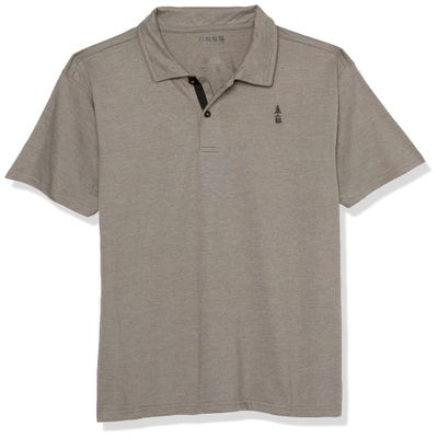 Bass Outdoor Boys' Short Sleeve Solid Polo, Gargoyle Heather, L14/16