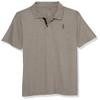 Bass Outdoor Boys' Short Sleeve Solid Polo, Gargoyle Heather, L14/16 view 1