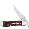 Case XX WR POCKET KNIFE RUSSLOCK - BROWN MAPLE BURL WOOD, ITEM 64068, LENGTH CLOSED 4 1/4 INCH (71953L SS) view 1