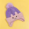 Baby Winter Hat Toddler Cartoon Beaniess Hats Girl Boy Pompom Beaniess for Kids Knit Warm Earflap (Purple, One Size) view 3