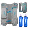 AONIJIE Waterproof and Breathable Running Hydration Vest with 500ml Flask, 4.23oz Lightweight Hydration Vest Backpack Fits 6.8" Phones, for Hiking Cycling Race Marathon(Grey with 2*500ml Bottles) view 1