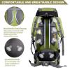 Night Cat Hiking Backpacks 70L Camping Backpacking Packs for Men Women Lightweight Outdoor for Mountaineering Traveling, No Internal Frame view 3