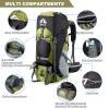 Night Cat Hiking Backpacks 70L Camping Backpacking Packs for Men Women Lightweight Outdoor for Mountaineering Traveling, No Internal Frame view 4