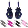 UTTPLL Mitten Clips Elastic Stainless Steel Winter Gloves Clips for Toddlers Kids Adults Dress Cinch Sweater Cardigan Shawl Clip 2 Pairs Black&Grey One Size view 2