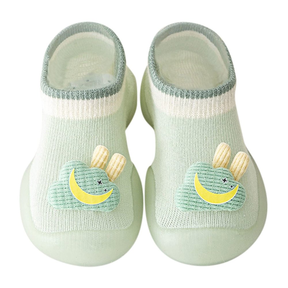Toddler Kids Infant Newborn Baby Boys Girls Shoes First Walkers Cute Cartoon Antislip Wearproof Toddler White Shoes (Mint Green, 12-18 Months)