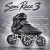 Bont Semi Race III Inline Skates - 2PF Unity 11.8" Frame + Elemental 125mm Wheels + ABEC7 Bearings (Black, 6) view 3