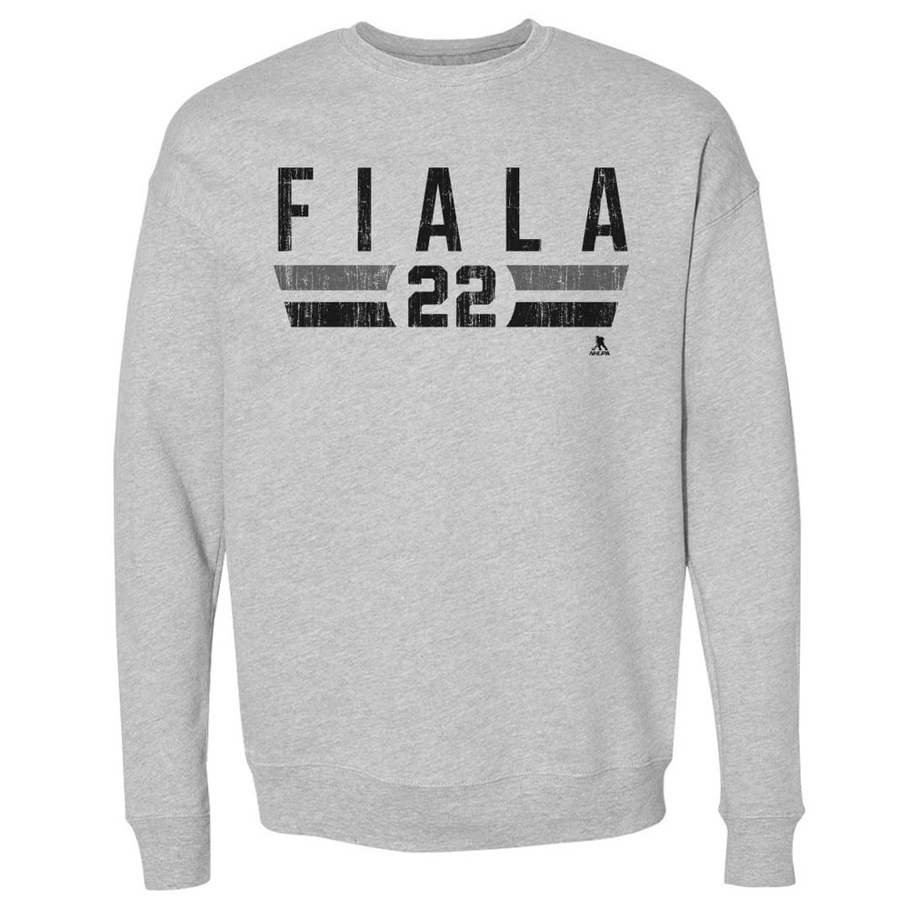 500 LEVEL Kevin Fiala Sweatshirt (Crew Sweatshirt, XX-Large, Heather Gray) - Kevin Fiala Los Angeles Font
