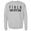 500 LEVEL Kevin Fiala Sweatshirt (Crew Sweatshirt, XX-Large, Heather Gray) - Kevin Fiala Los Angeles Font view 1