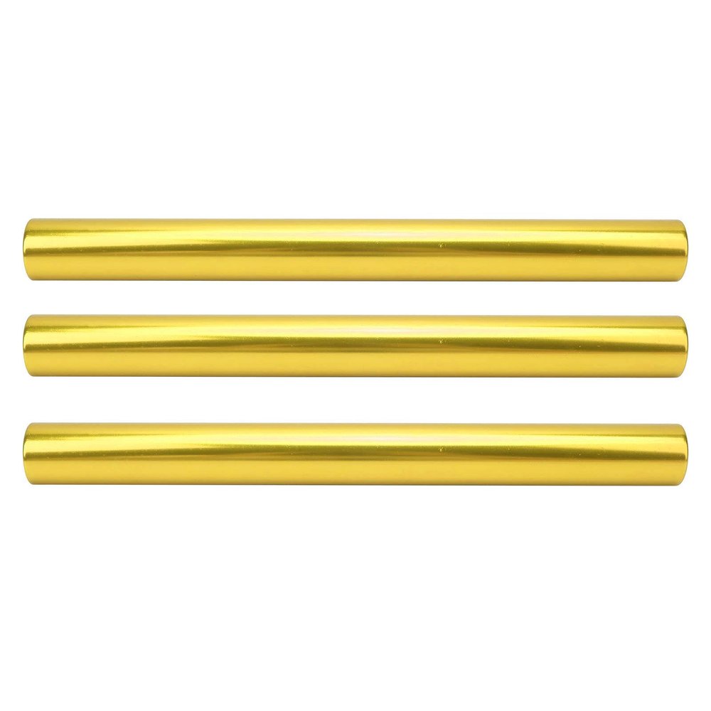 Ejoyous 3 Pieces Aluminum Relay Baton Track Baton Field Race Batons Athletics Sprint Running Baton for Students School Office Outdoor Field Race Tools(Gold)