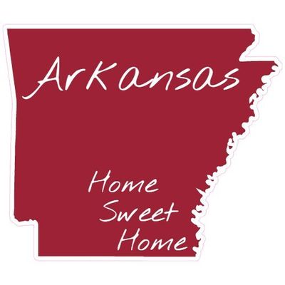 U.S. Custom Stickers Arkansas Home Sweet Home State Sticker, 7 Inch