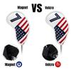 Golf Magnetic Iron Covers Iron Head Covers Set 10pcs/Set Iron Headcover Golf Iron Club Cover USA American Flag - Weather Resistant view 2