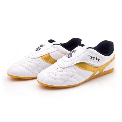 DAFLIN Unisex Taekwondo Shoes, Martial Arts Sports Shoes Sports Boxing Karate Martial Arts Taichi Shoes Lightweight Shoes for Kids Women Men Adult (Color : White, Size : 28 EU)