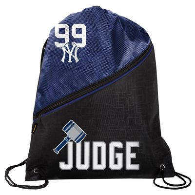 FOCO - New York Yankees High End Diagonal Drawstring Backpack Gym Bag - Aaron Judge #99