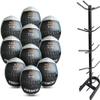 French Fitness Soft Medicine Wall Ball Set of 10 (6 to 25 lbs) w/Rack (New) view 1
