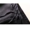 Maiyifu-GJ Women's Linen Cropped Wide Leg Pants High Elastic Waist Long Cropped Trousers Stretch Straight Summer Casual Pant (Black,X-Large) view 2
