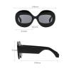COTIA Unique Round Sunglasses Women Men Fashion Oversized Frame Retro Wide Leg Sun Glasses (leopard1) view 4