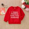 YINGISFITM Toddler Baby Girl Boy Crewneck Sweatshirt Long Sleeve Valentines Day Shirt Pullover Top Spring Clothes Outfit (red-love you forever,3-6 Months) view 2