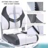 SUNDGORA Premium Marine Low Back Folding Boat Seat,Stainless Steel Screws Included,White/Charcoal(2 Seats) view 4