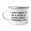 Best Great Pyrenees Dog 12oz Camping Mug, I Just Want to Be a Stay at Home Great Pyrenees Dad, Cute for Dog Lovers, Holiday view 1
