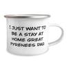 Best Great Pyrenees Dog 12oz Camping Mug, I Just Want to Be a Stay at Home Great Pyrenees Dad, Cute for Dog Lovers, Holiday view 2
