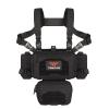 YAKEDA Tactical Chest Mini Rig Vest with Magazine Pouch Adjustable Detachable Laser-cutting Molle Modular Chest Vest (Light black) view 1