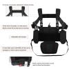 YAKEDA Tactical Chest Mini Rig Vest with Magazine Pouch Adjustable Detachable Laser-cutting Molle Modular Chest Vest (Light black) view 2