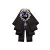Topz bow brooch for men christmas tie adjustable band necktie rhinestone bowties men for wedding party ceremony (black) view 1