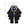 Topz bow brooch for men christmas tie adjustable band necktie rhinestone bowties men for wedding party ceremony (black) view 2