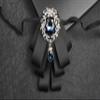 Topz bow brooch for men christmas tie adjustable band necktie rhinestone bowties men for wedding party ceremony (black) view 3