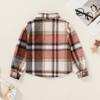 Kids Little Boys Girls Baby Long Sleeve Button Down Red Plaid Flannel Shirt Plaid Girl Boy NB-6T(6-7T, Caramel) view 3