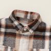 Kids Little Boys Girls Baby Long Sleeve Button Down Red Plaid Flannel Shirt Plaid Girl Boy NB-6T(6-7T, Caramel) view 4