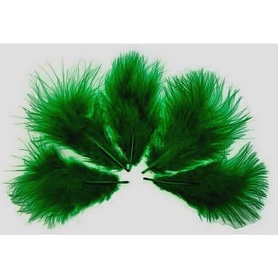 Turkey Marabou Emerald Green 2 Bags 1/2 Oz /16 G / = 200 Loose Feathers 1-4"
