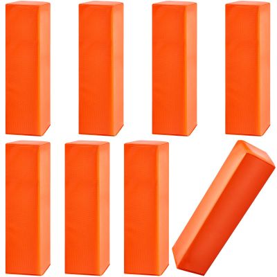 Deekin 8 Pcs Football End Zone Pylons Anchorless Pylon Markers Sand Weighted, Regulation 18" x 4" x 4", Orange