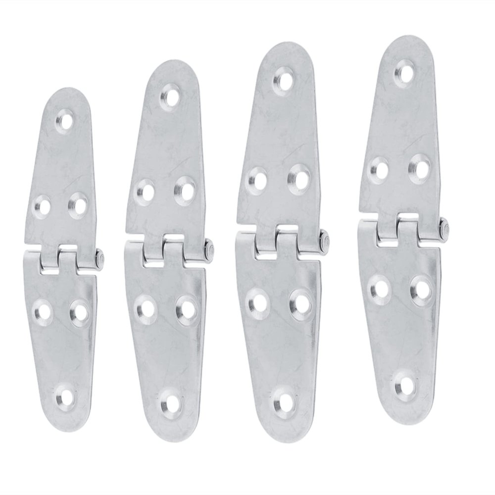 2/4Pcs Heavy Duty Stainless Steel 316 Boat Door Hinge 144x 38mm Marine Grade Mirror Polished Cast Strap Hinge Marine Hardware (4)