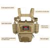 YAKEDA Tactical Chest Mini Rig Vest with Magazine Pouch Adjustable Detachable Laser-cutting Molle Modular Chest Vest (Light black) view 2