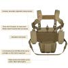 YAKEDA Tactical Chest Mini Rig Vest with Magazine Pouch Adjustable Detachable Laser-cutting Molle Modular Chest Vest (Light black) view 3