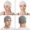 Headshion Cotton Skull Caps for Men Women,2-Pack Lightweight Beanie Sleep Hats Breathable Helmet Liner Grey,Ivory White view 3