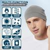 Headshion Cotton Skull Caps for Men Women,2-Pack Lightweight Beanie Sleep Hats Breathable Helmet Liner Grey,Ivory White view 4