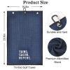 DYJYBMY Swing Swear Repeat Funny Blue Golf Towel, Embroidered Navy Bags Clip, Men, Birthday Golf Fan Gift view 2