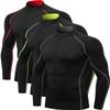 2/3 Pack Men's Compression Shirts Long Sleeve Workout Shirts Mock Turtleneck Athletic Base Layer Active Undershirts Tops view 1