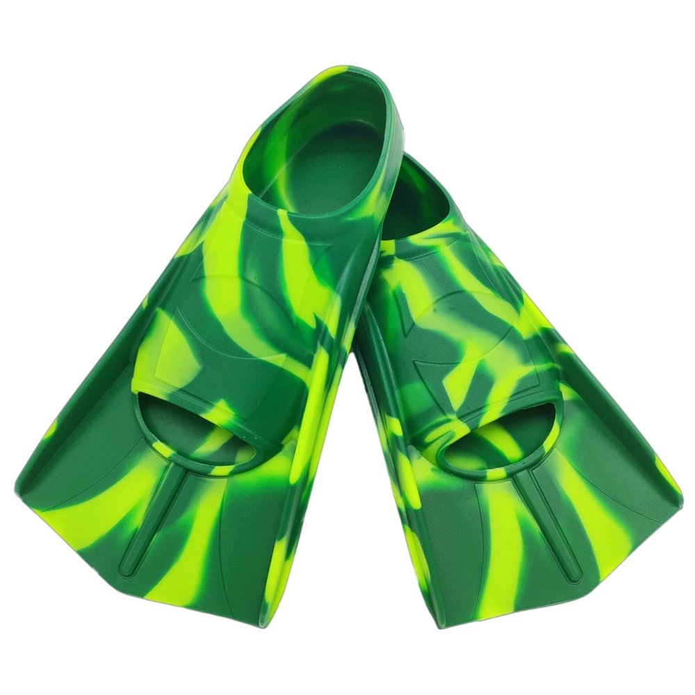 Gugmoy Kids Swim Fins,Comfortable Silicone Flippers for Swimming and Diving,Size Suitable Beginners Kids Girls Boys Adults (Large, DreamForest)