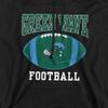 Tulane University Official Football Ball Unisex Adult Pull-Over Hoodie,Black, Large view 2