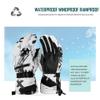 1Pair Winter Snowboard Ski Gloves PU Leather Non-Slip Touch Screen Waterproof Motorcycle Cycling Fleece Warm Snow Gloves (B, Small) view 3